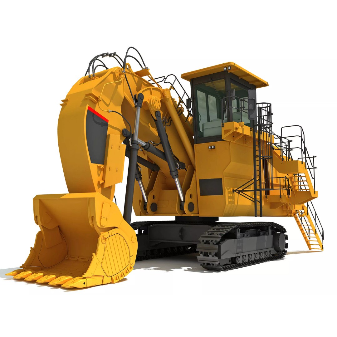 Mining Machinery 3D Model – High Poly Industrial Vehicles, FBX, OBJ - View 69
