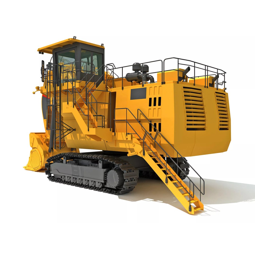 Mining Machinery 3D Model – High Poly Industrial Vehicles, FBX, OBJ - View 76