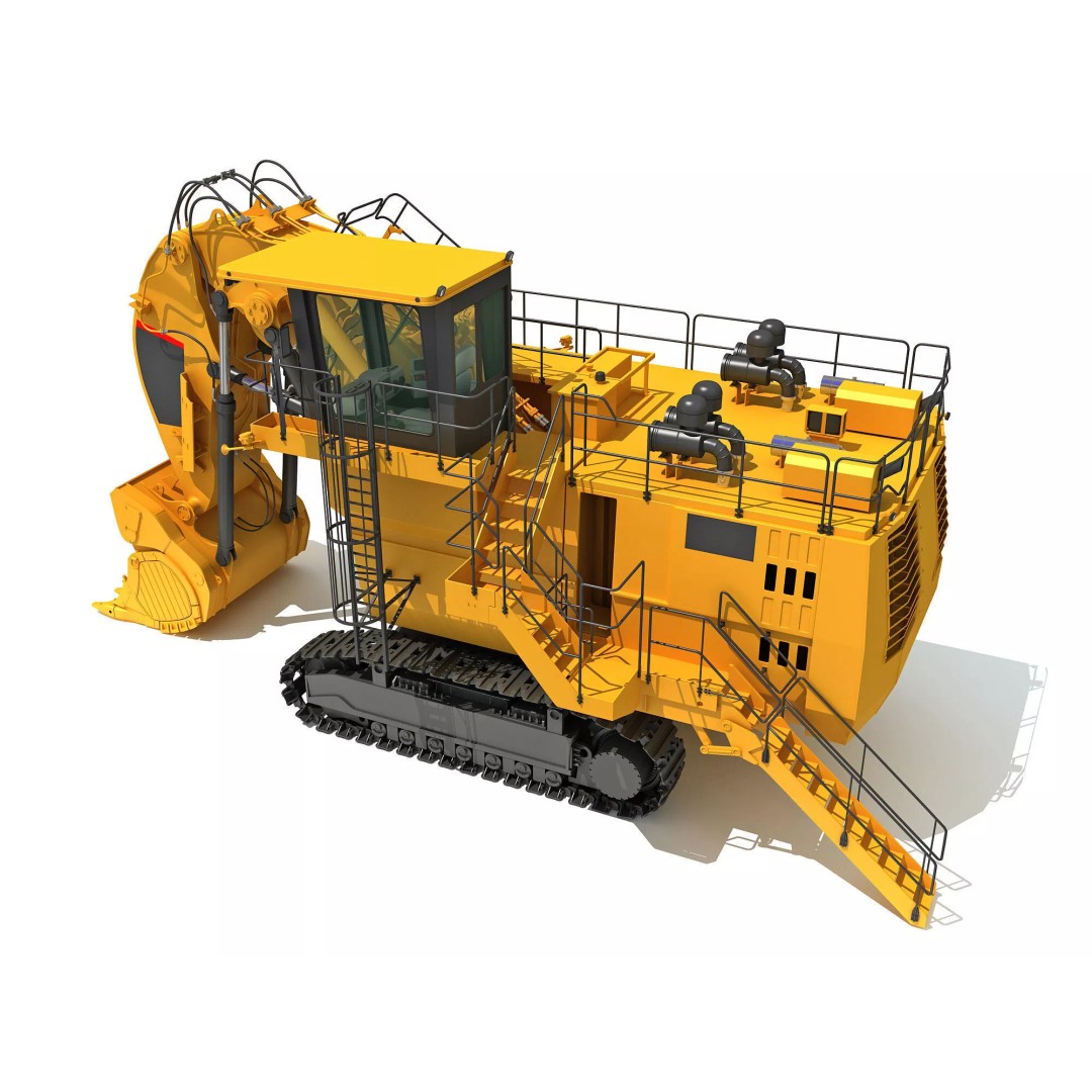 Mining Machinery 3D Model – High Poly Industrial Vehicles, FBX, OBJ - View 78