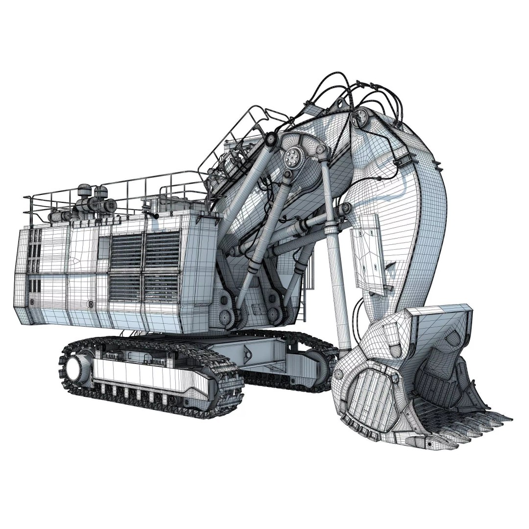 Mining Machinery 3D Model – High Poly Industrial Vehicles, FBX, OBJ - View 87