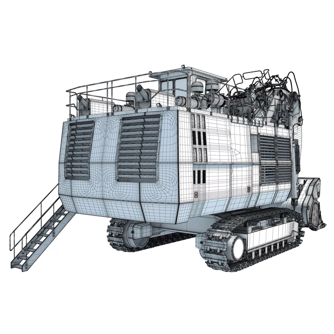 Mining Machinery 3D Model – High Poly Industrial Vehicles, FBX, OBJ - View 88