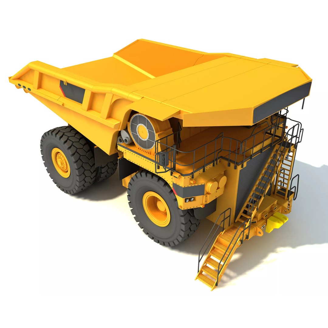 Mining Machinery 3D Model – High Poly Industrial Vehicles, FBX, OBJ - View 9