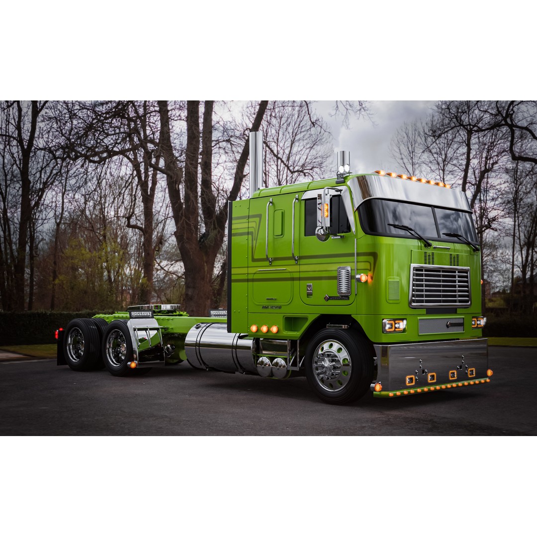 International 9600 Cabover Truck 3D Model – Custom JD Edition, FBX