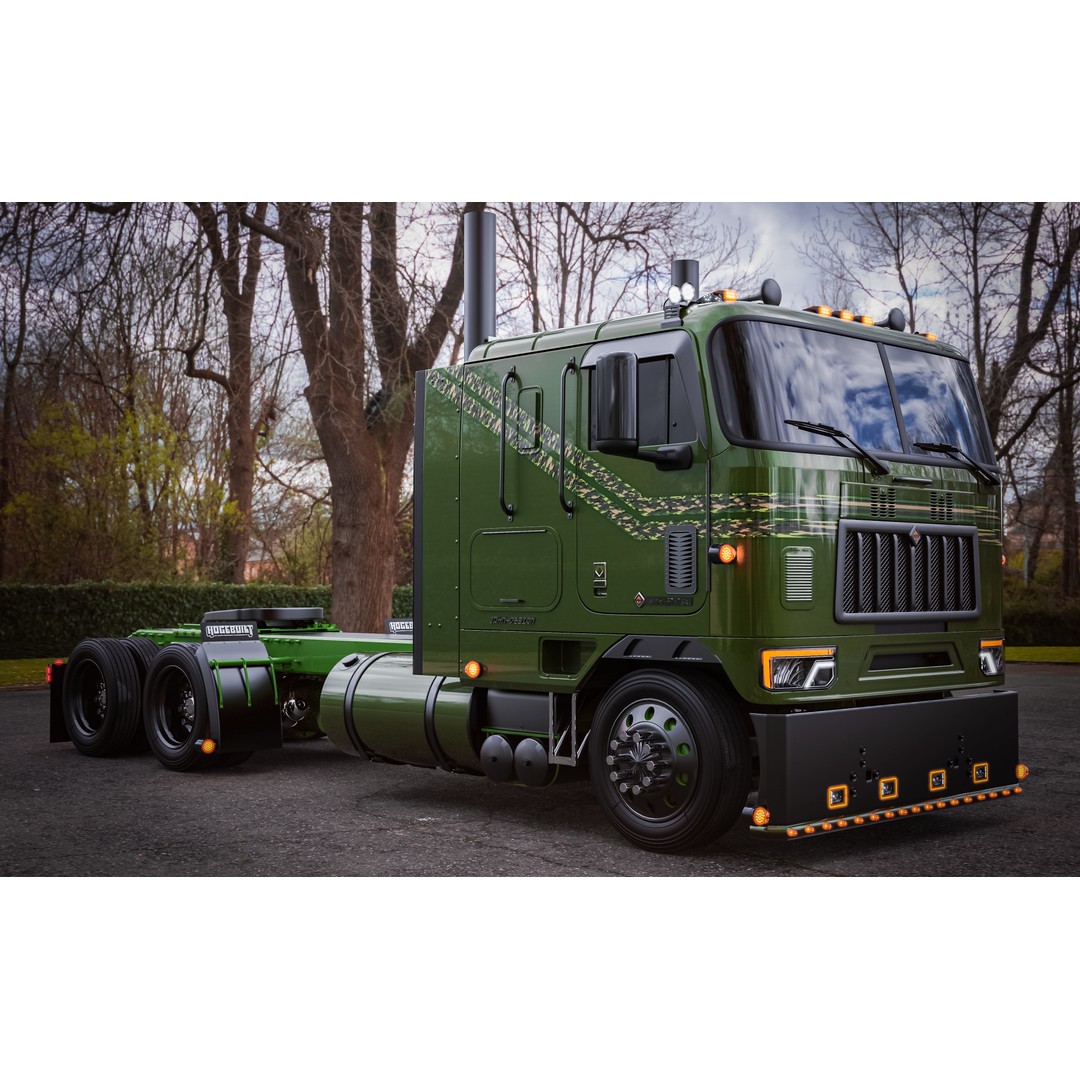 International 9600 Cabover Truck 3D Model – Custom JD Edition, FBX - View 11