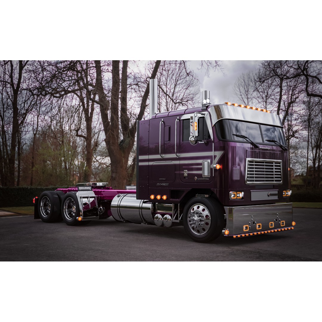 International 9600 Cabover Truck 3D Model – Custom JD Edition, FBX - View 16