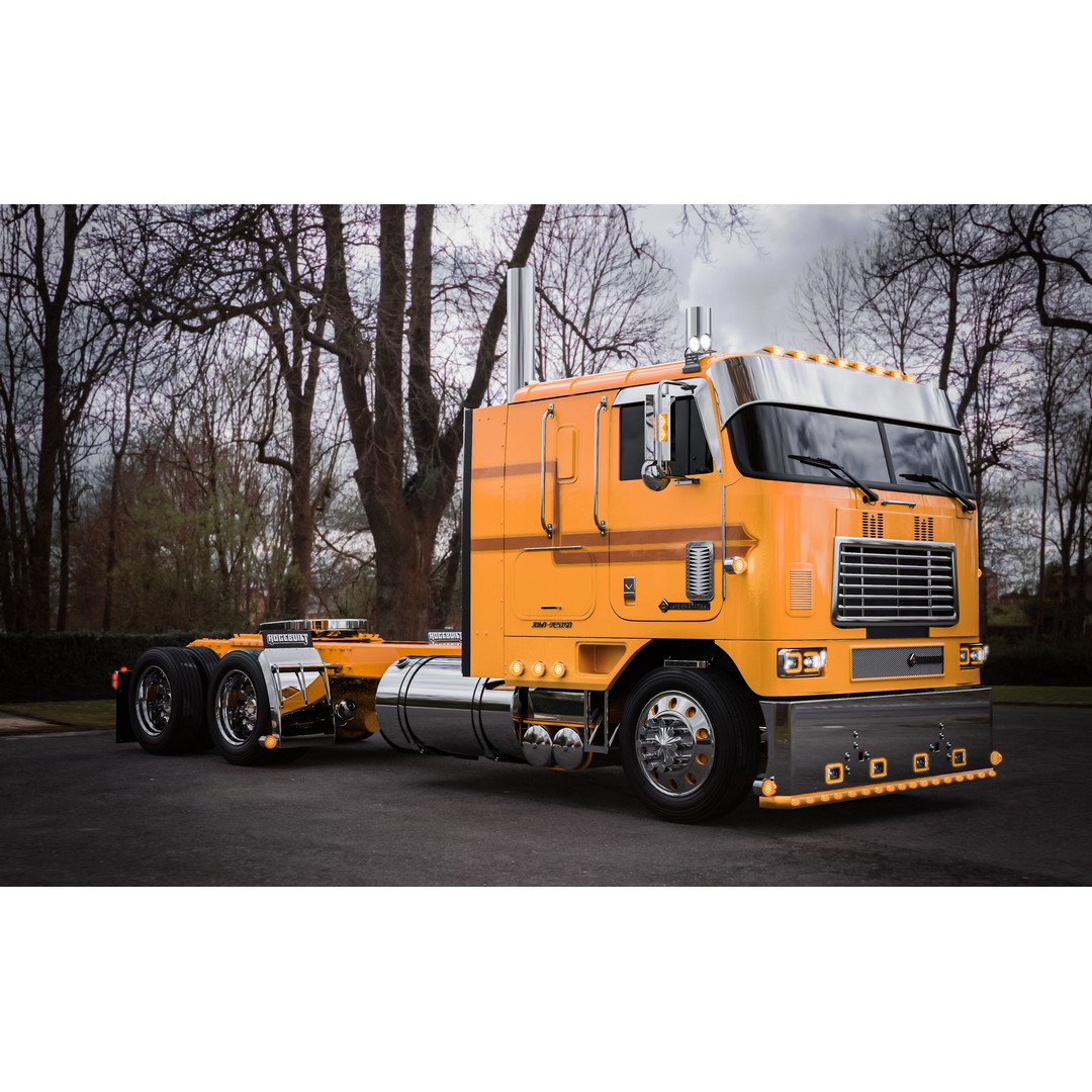 International 9600 Cabover Truck 3D Model – Custom JD Edition, FBX - View 17