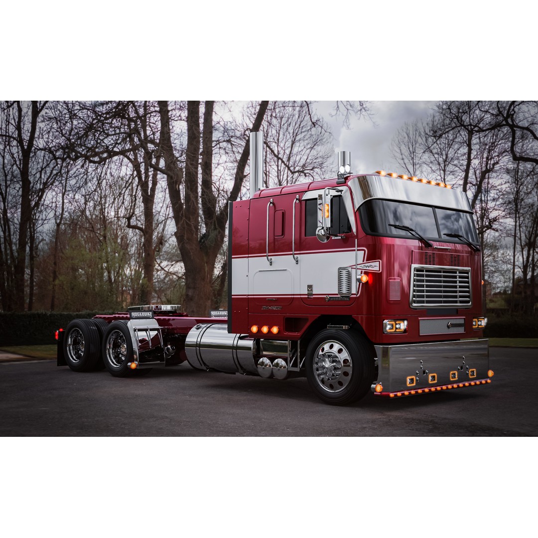 International 9600 Cabover Truck 3D Model – Custom JD Edition, FBX - View 18