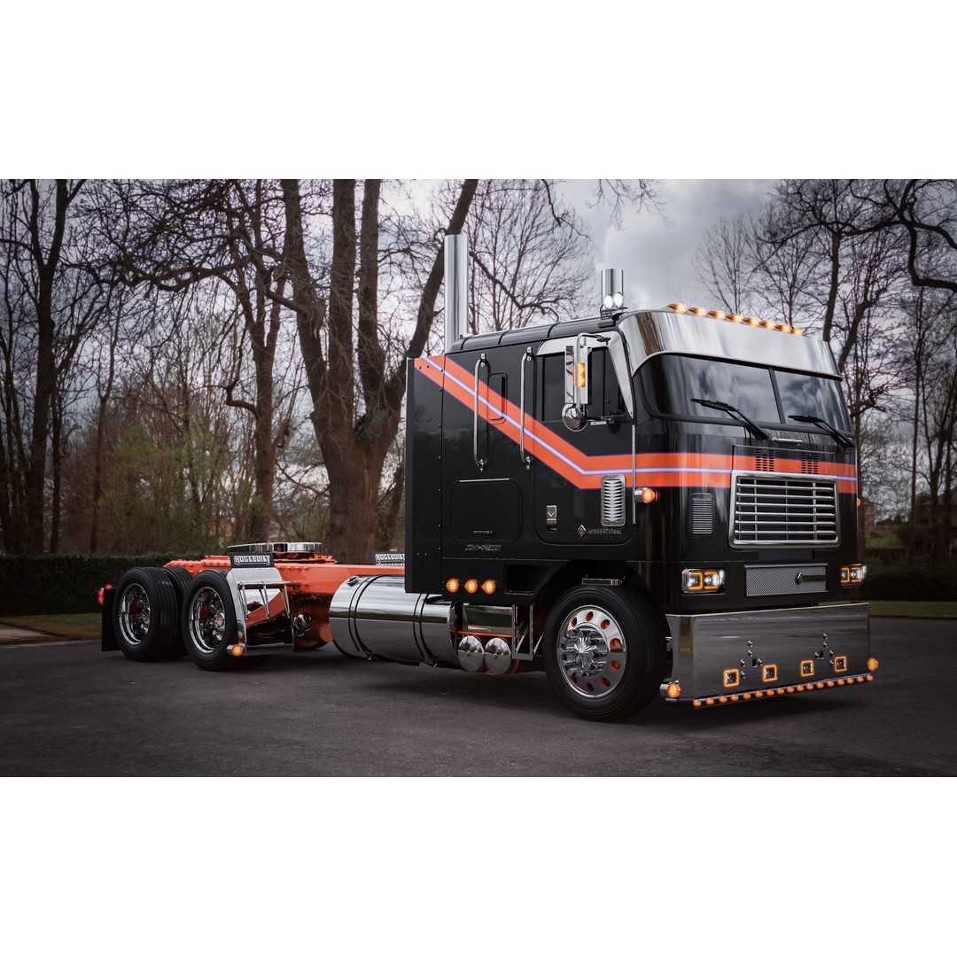 International 9600 Cabover Truck 3D Model – Custom JD Edition, FBX - View 3
