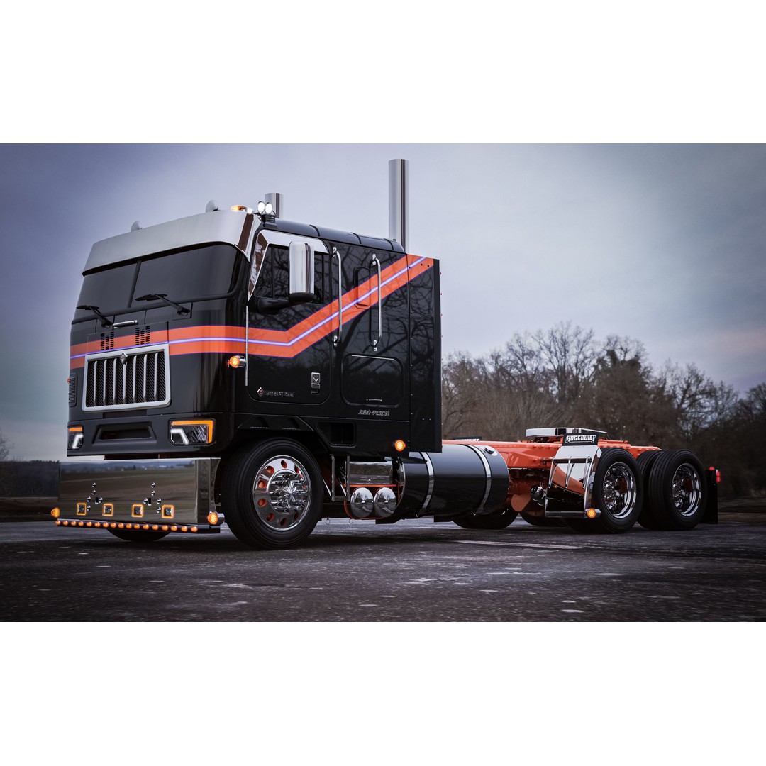 International 9600 Cabover Truck 3D Model – Custom JD Edition, FBX - View 6