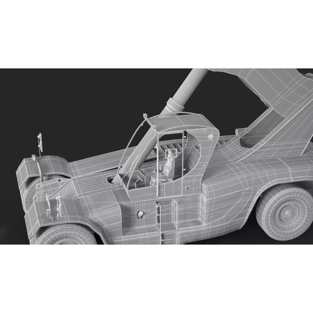 Reach Stacker 3D Model – High Poly Industrial Vehicle, FBX, OBJ