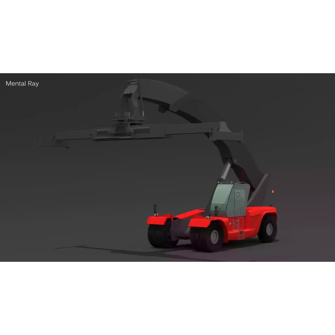 Reach Stacker 3D Model – High Poly Industrial Vehicle, FBX, OBJ - View 2