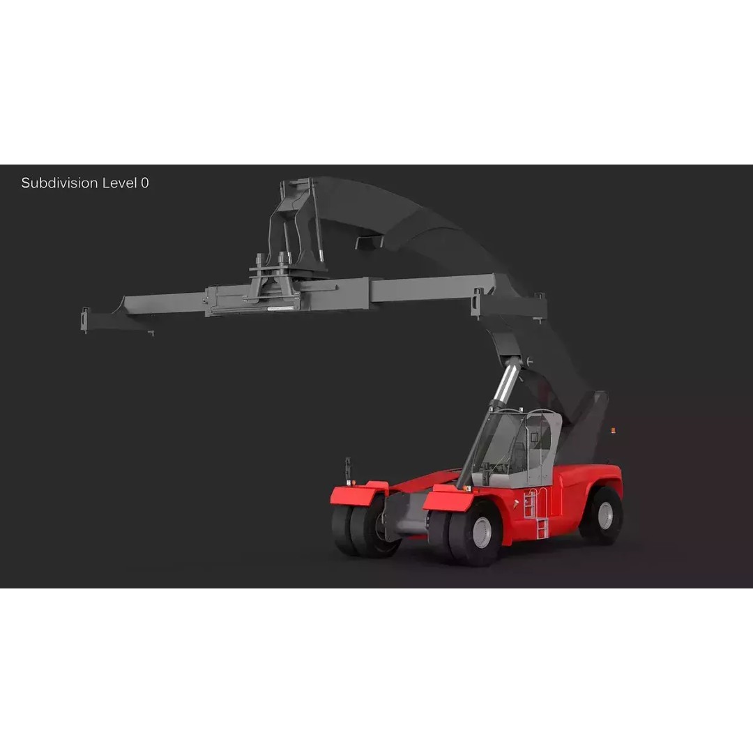 Reach Stacker 3D Model – High Poly Industrial Vehicle, FBX, OBJ - View 3