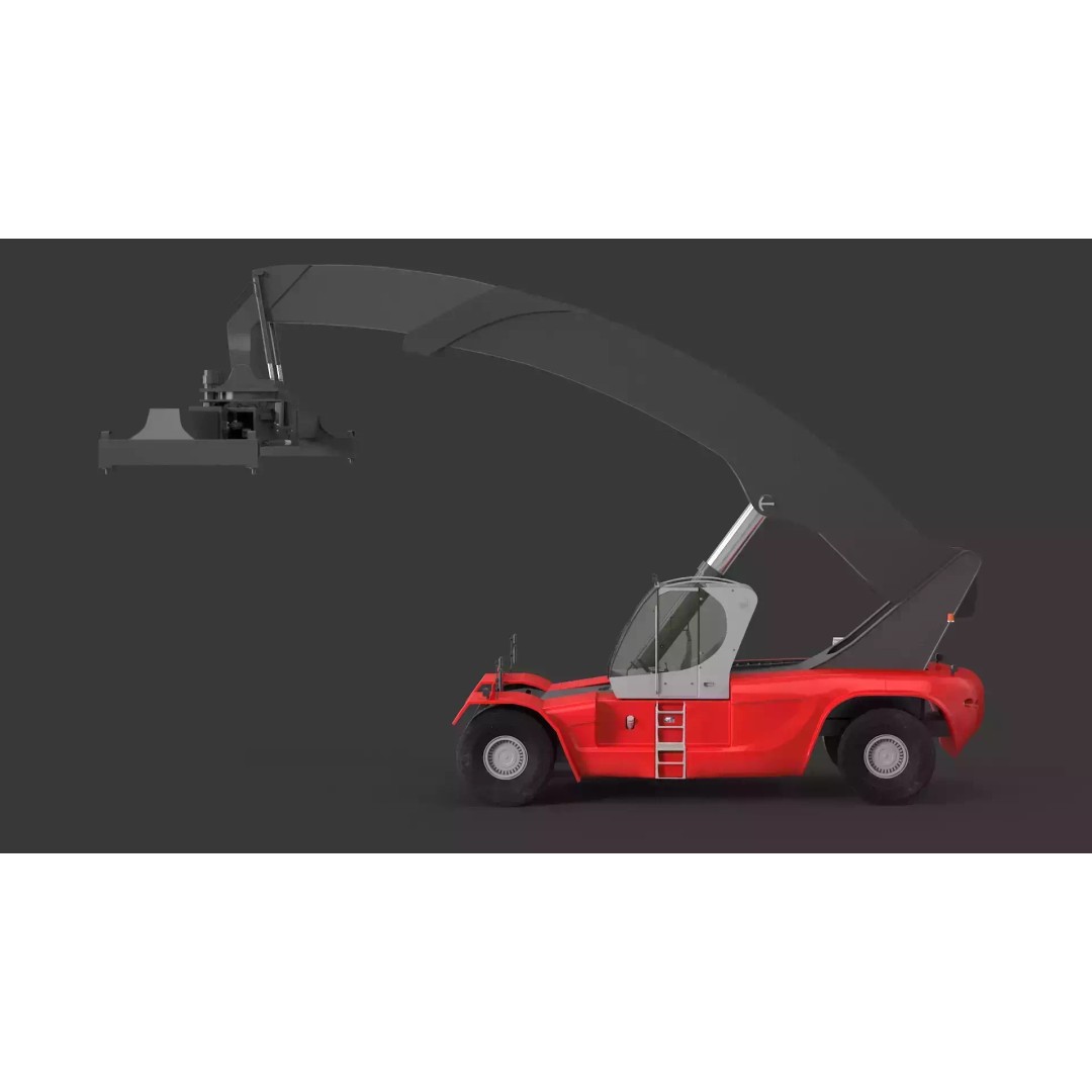 Reach Stacker 3D Model – High Poly Industrial Vehicle, FBX, OBJ - View 5
