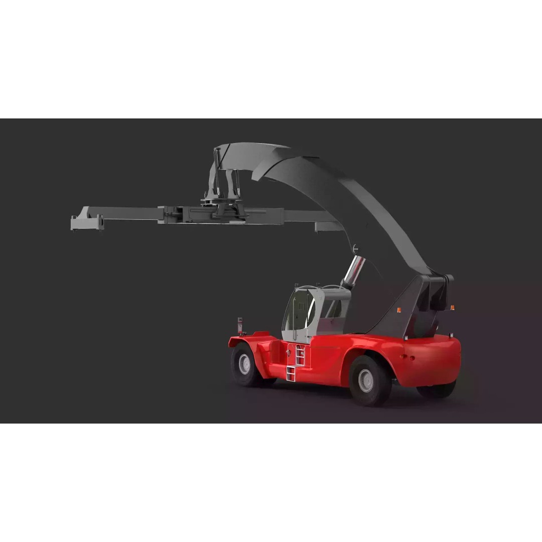Reach Stacker 3D Model – High Poly Industrial Vehicle, FBX, OBJ - View 6