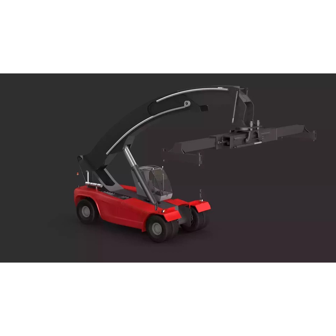 Reach Stacker 3D Model – High Poly Industrial Vehicle, FBX, OBJ - View 9