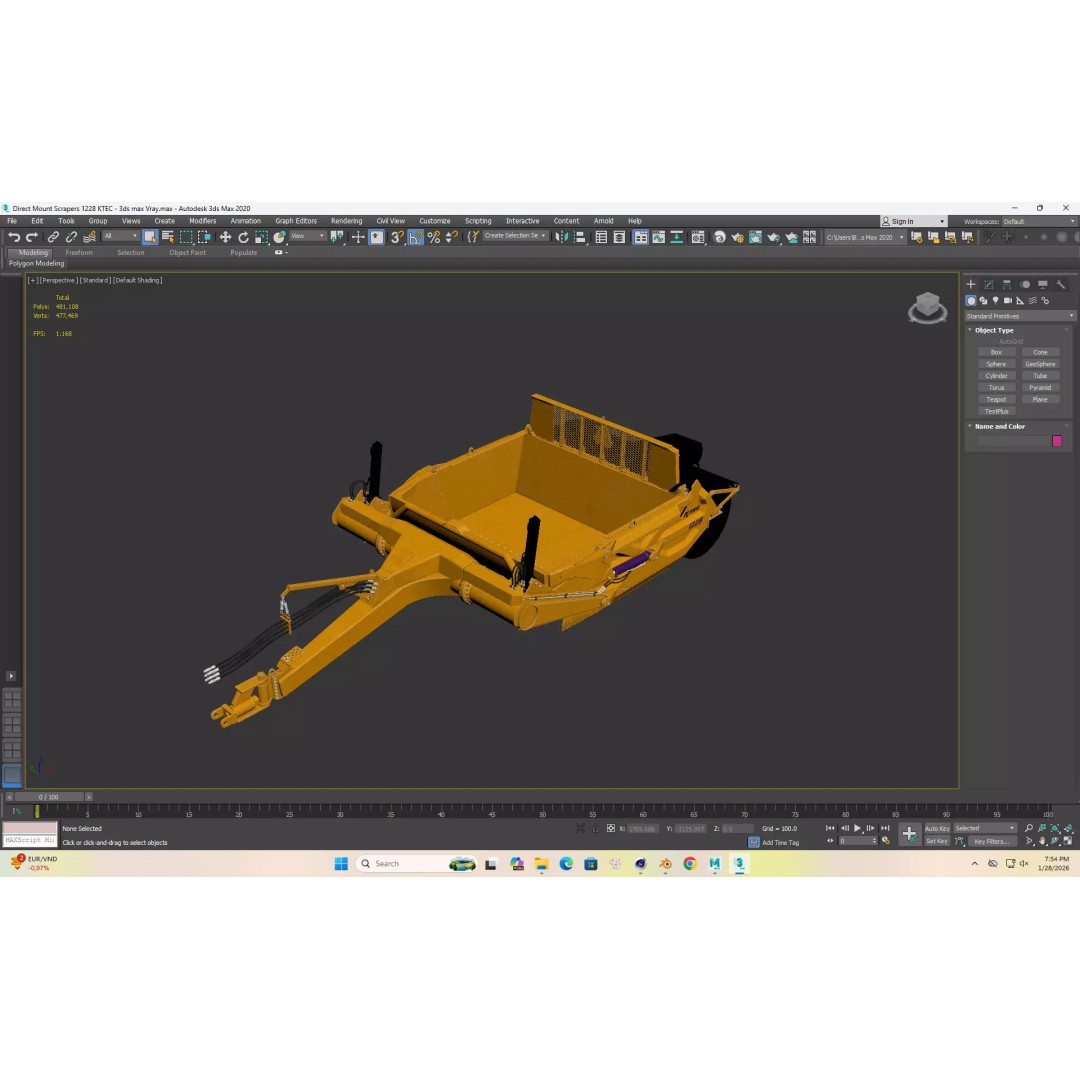 K-Tec Direct Mount Scrapers 1228 3D Model – High Poly PBR Asset, FBX & OBJ - View 13