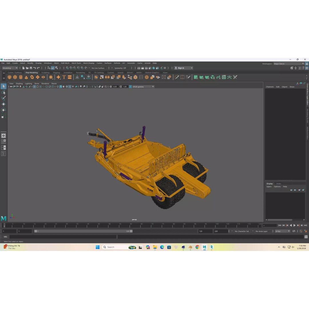 K-Tec Direct Mount Scrapers 1228 3D Model – High Poly PBR Asset, FBX & OBJ - View 14