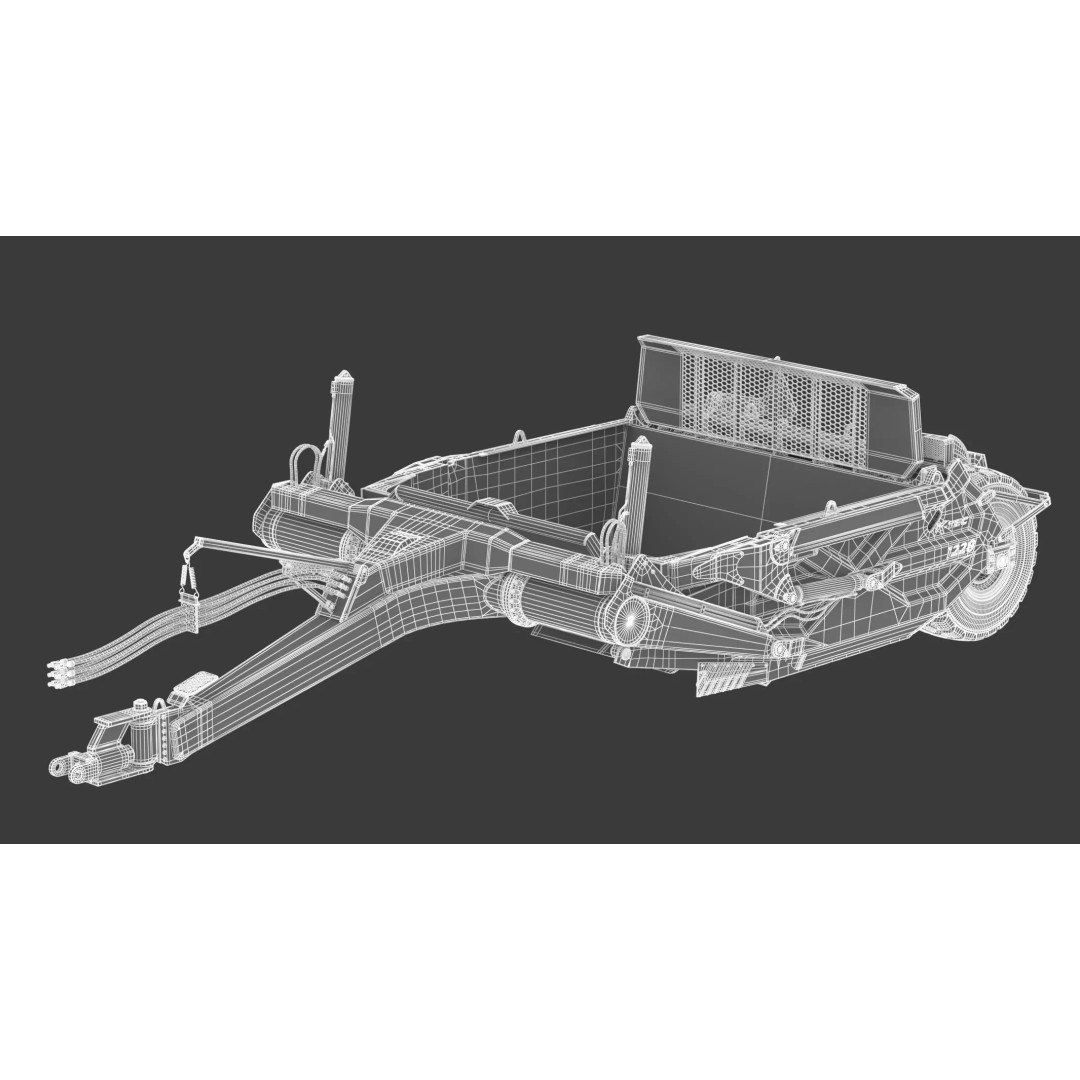 K-Tec Direct Mount Scrapers 1228 3D Model – High Poly PBR Asset, FBX & OBJ - View 3