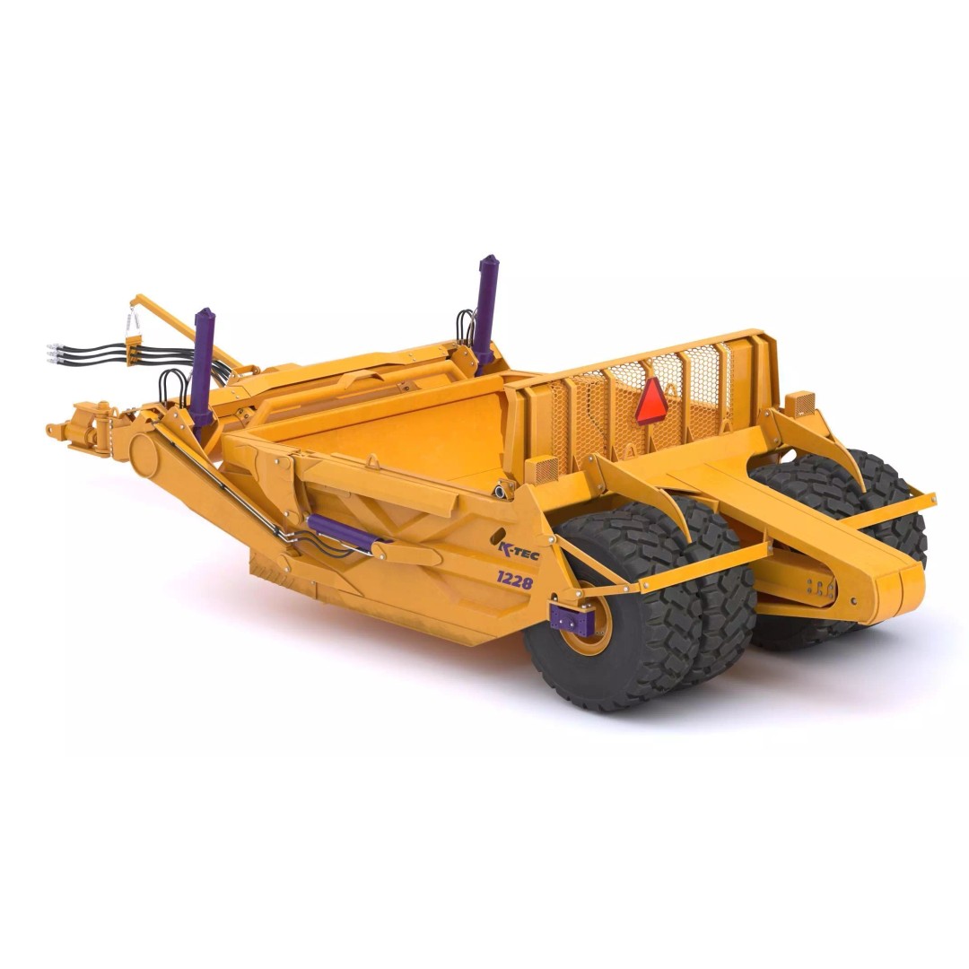 K-Tec Direct Mount Scrapers 1228 3D Model – High Poly PBR Asset, FBX & OBJ - View 8