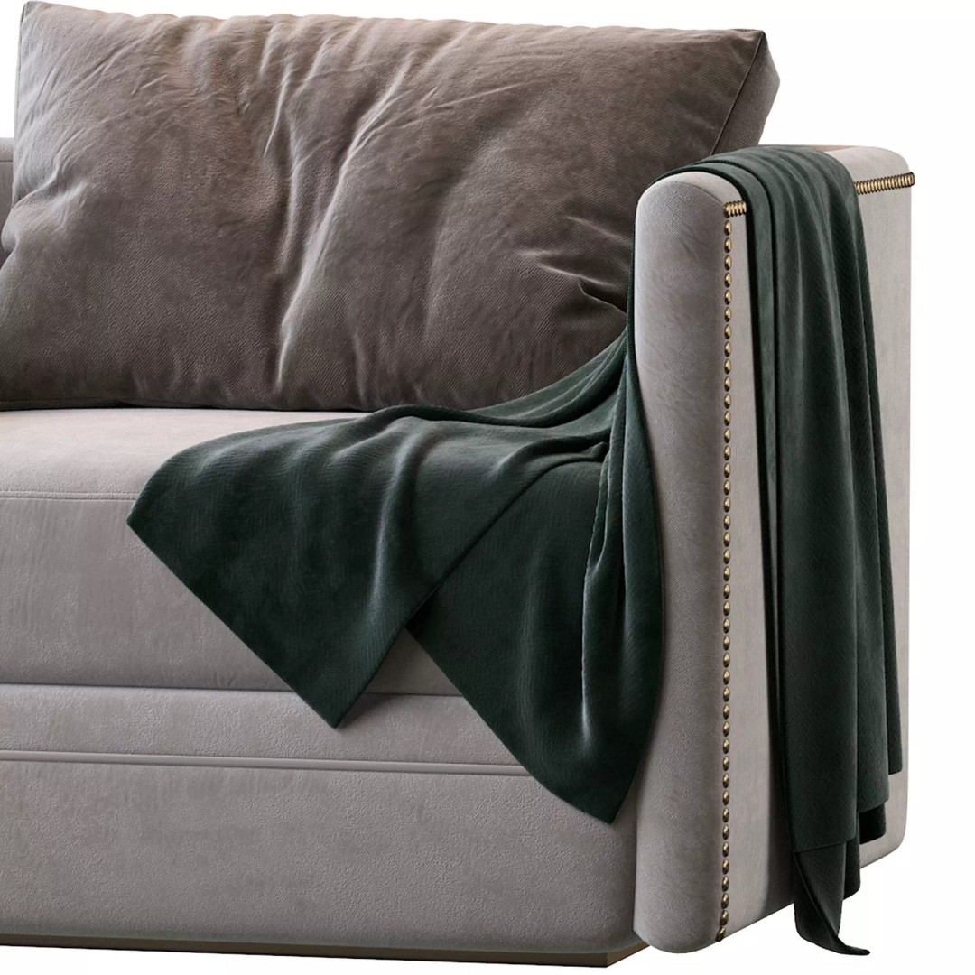Chanel Armchair 3D Model – Modern Classic Fabric Furniture, FBX - View 12