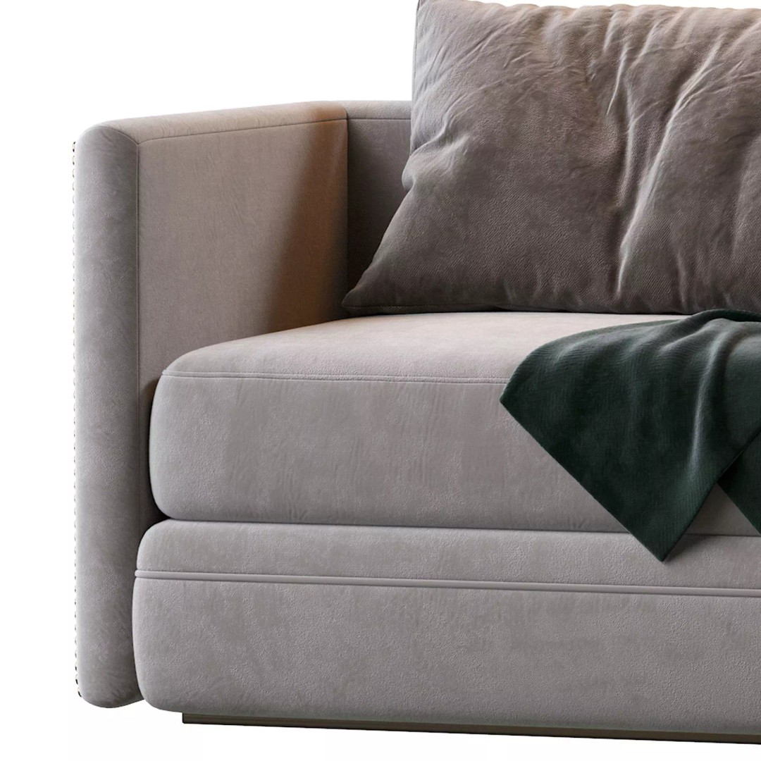 Chanel Armchair 3D Model – Modern Classic Fabric Furniture, FBX - View 13
