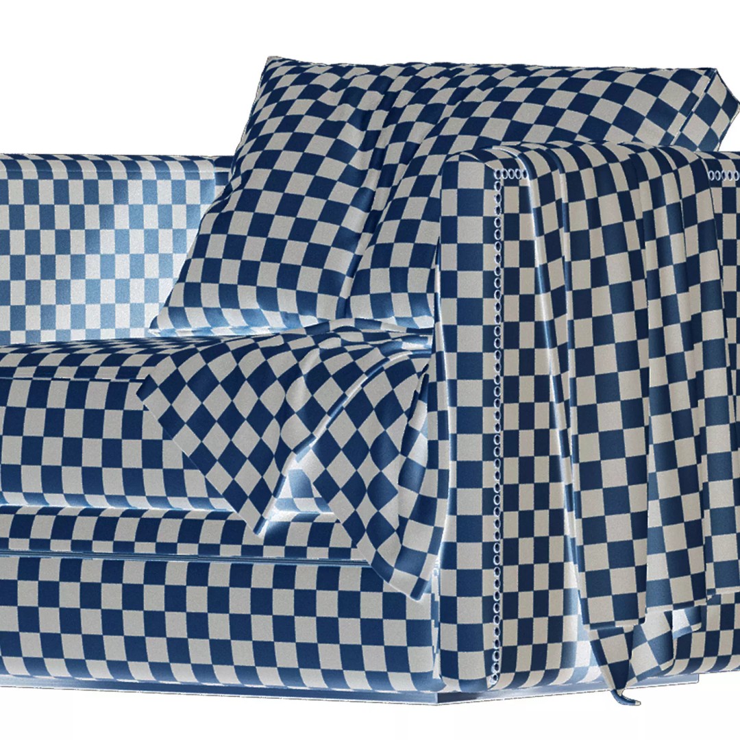 Chanel Armchair 3D Model – Modern Classic Fabric Furniture, FBX - View 15