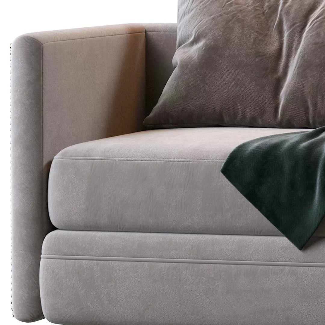 Chanel Armchair 3D Model – Modern Classic Fabric Furniture, FBX - View 17
