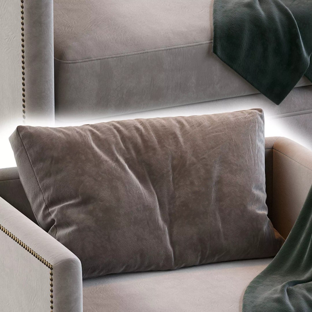 Chanel Armchair 3D Model – Modern Classic Fabric Furniture, FBX - View 21
