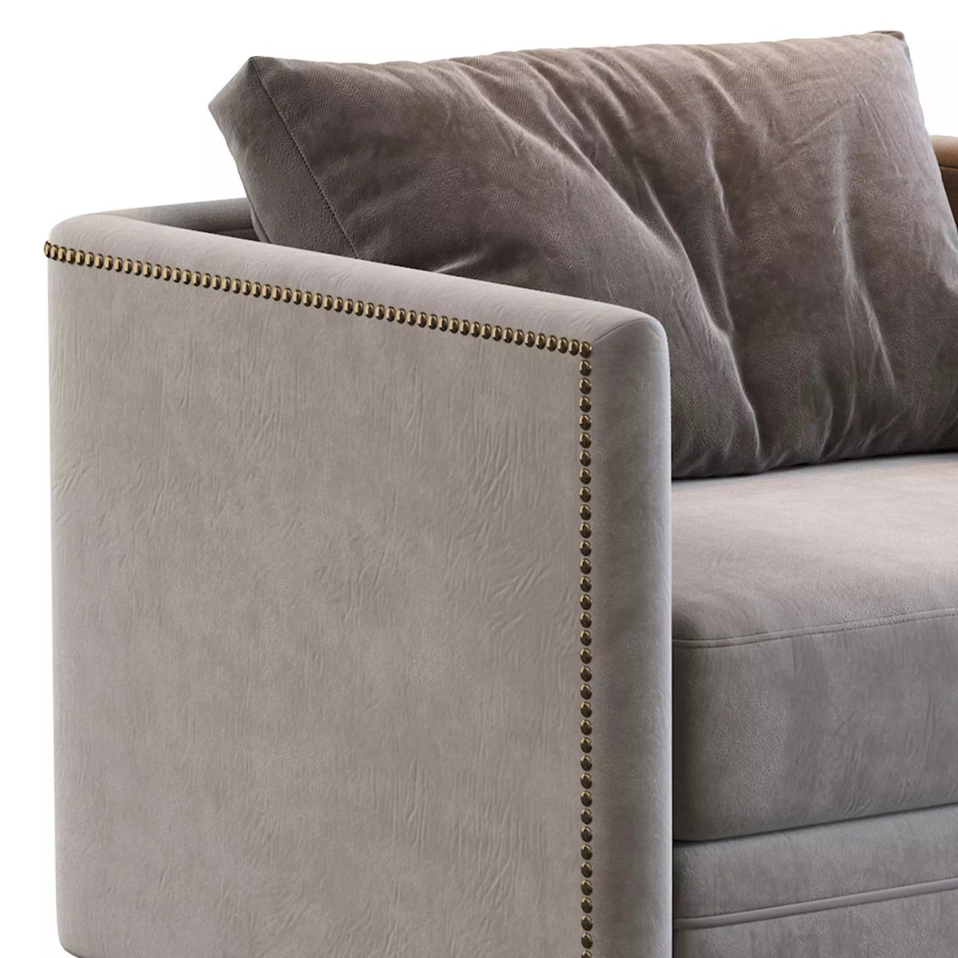 Chanel Armchair 3D Model – Modern Classic Fabric Furniture, FBX - View 7