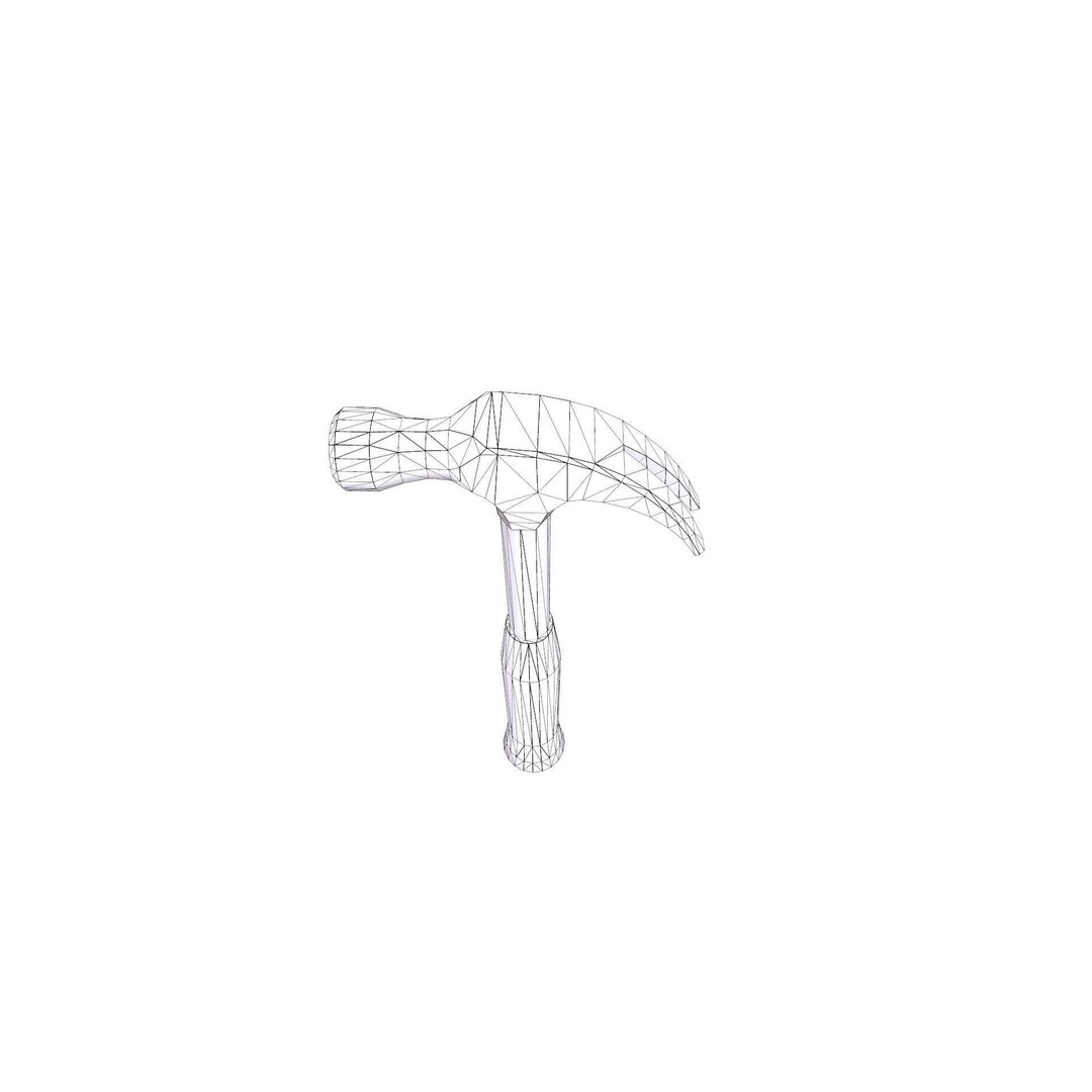 Claw Hammer 3D Model – Low Poly PBR Game Asset, FBX, OBJ - View 13
