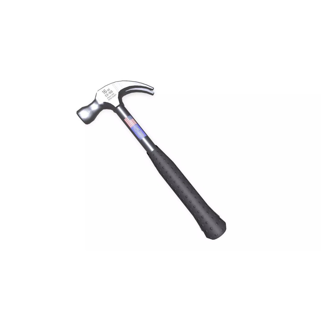 Claw Hammer 3D Model – Low Poly PBR Game Asset, FBX, OBJ - View 2
