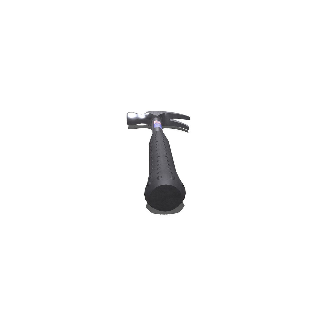 Claw Hammer 3D Model – Low Poly PBR Game Asset, FBX, OBJ - View 4