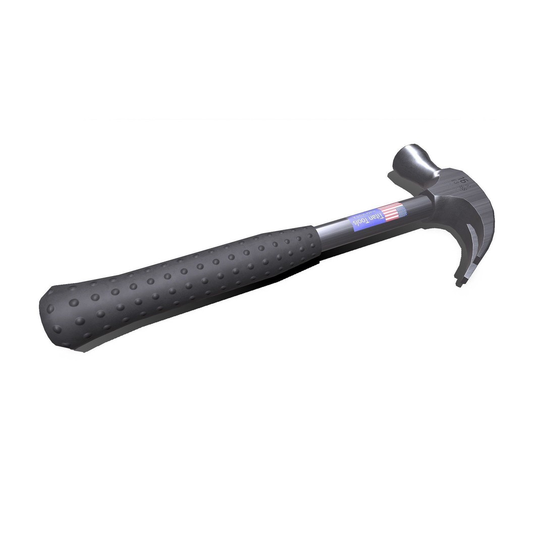 Claw Hammer 3D Model – Low Poly PBR Game Asset, FBX, OBJ - View 5
