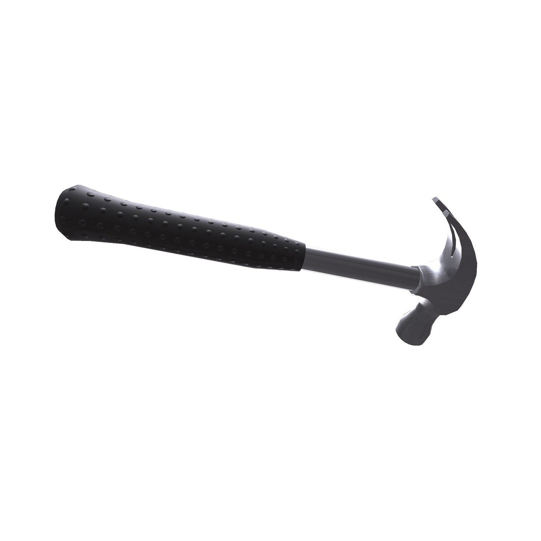 Claw Hammer 3D Model – Low Poly PBR Game Asset, FBX, OBJ - View 6