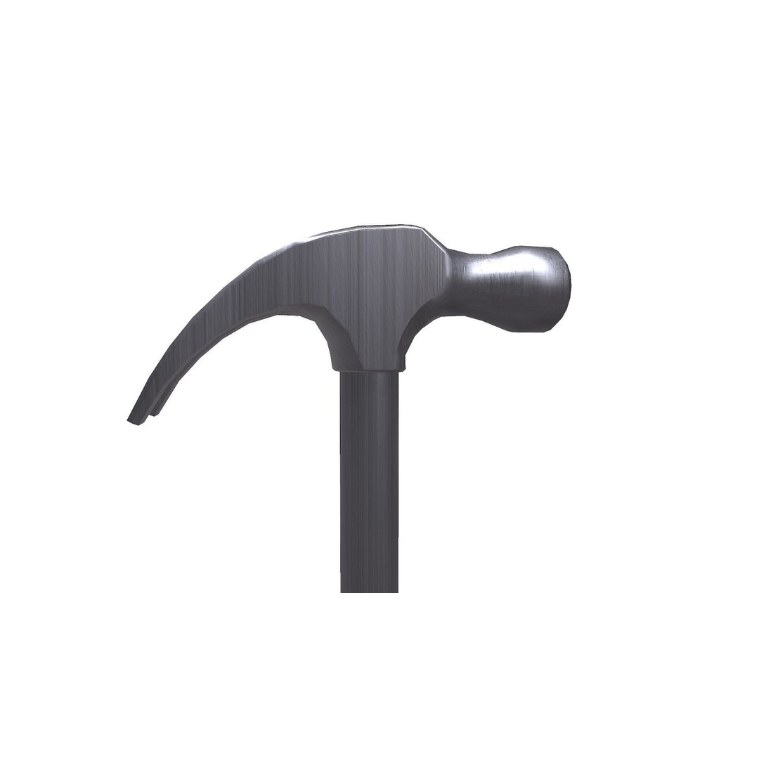 Claw Hammer 3D Model – Low Poly PBR Game Asset, FBX, OBJ - View 9