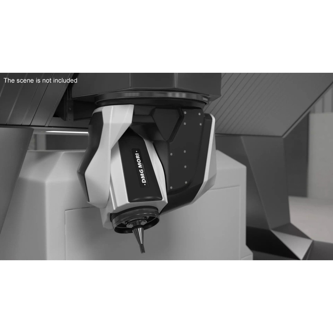 Cutting Head 3D Model – Precision Tool for DMU 200 Gantry CNC Machine - View 2