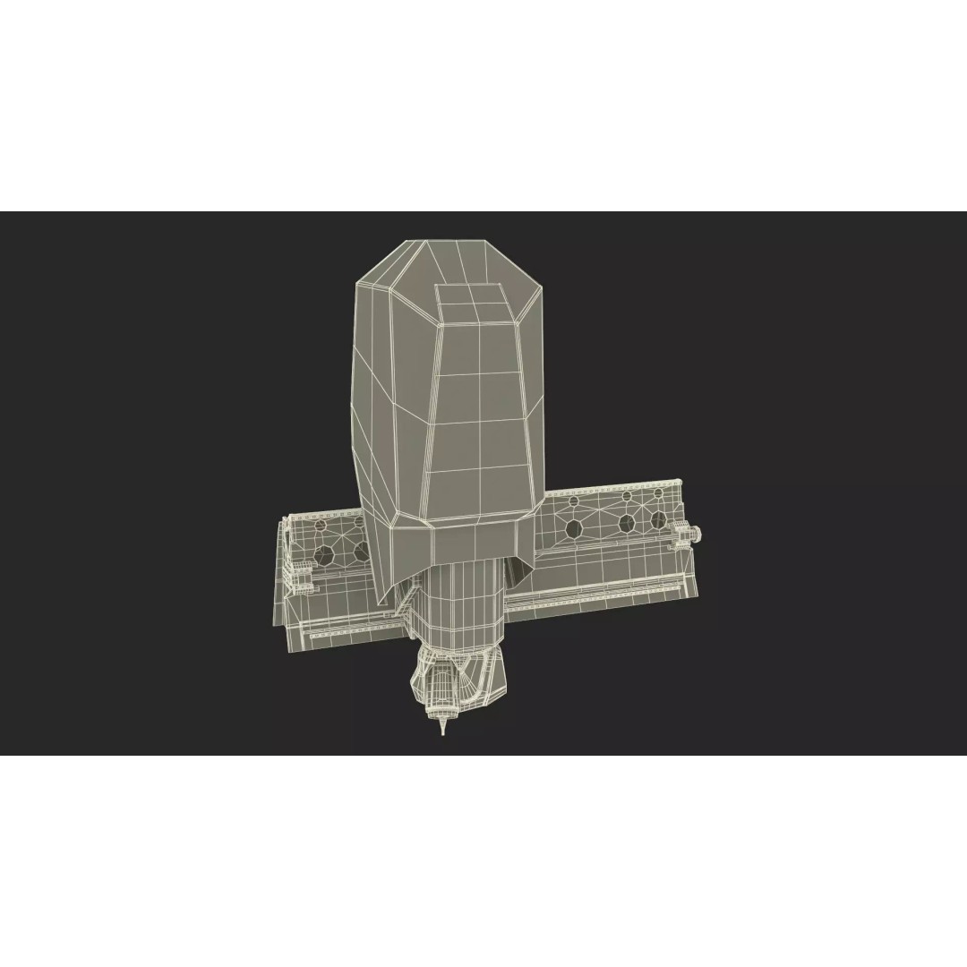Cutting Head 3D Model – Precision Tool for DMU 200 Gantry CNC Machine - View 24