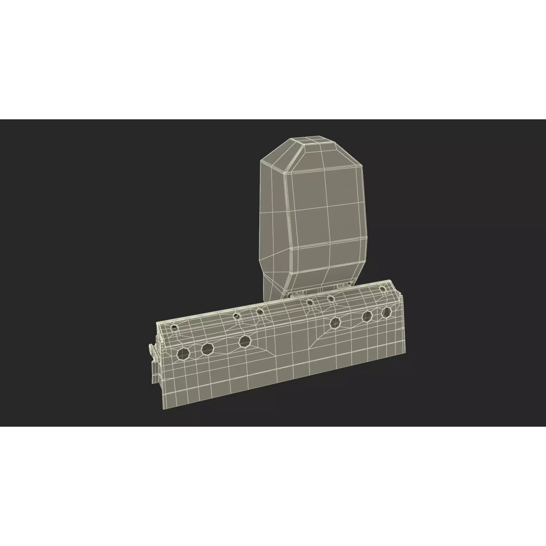 Cutting Head 3D Model – Precision Tool for DMU 200 Gantry CNC Machine - View 25