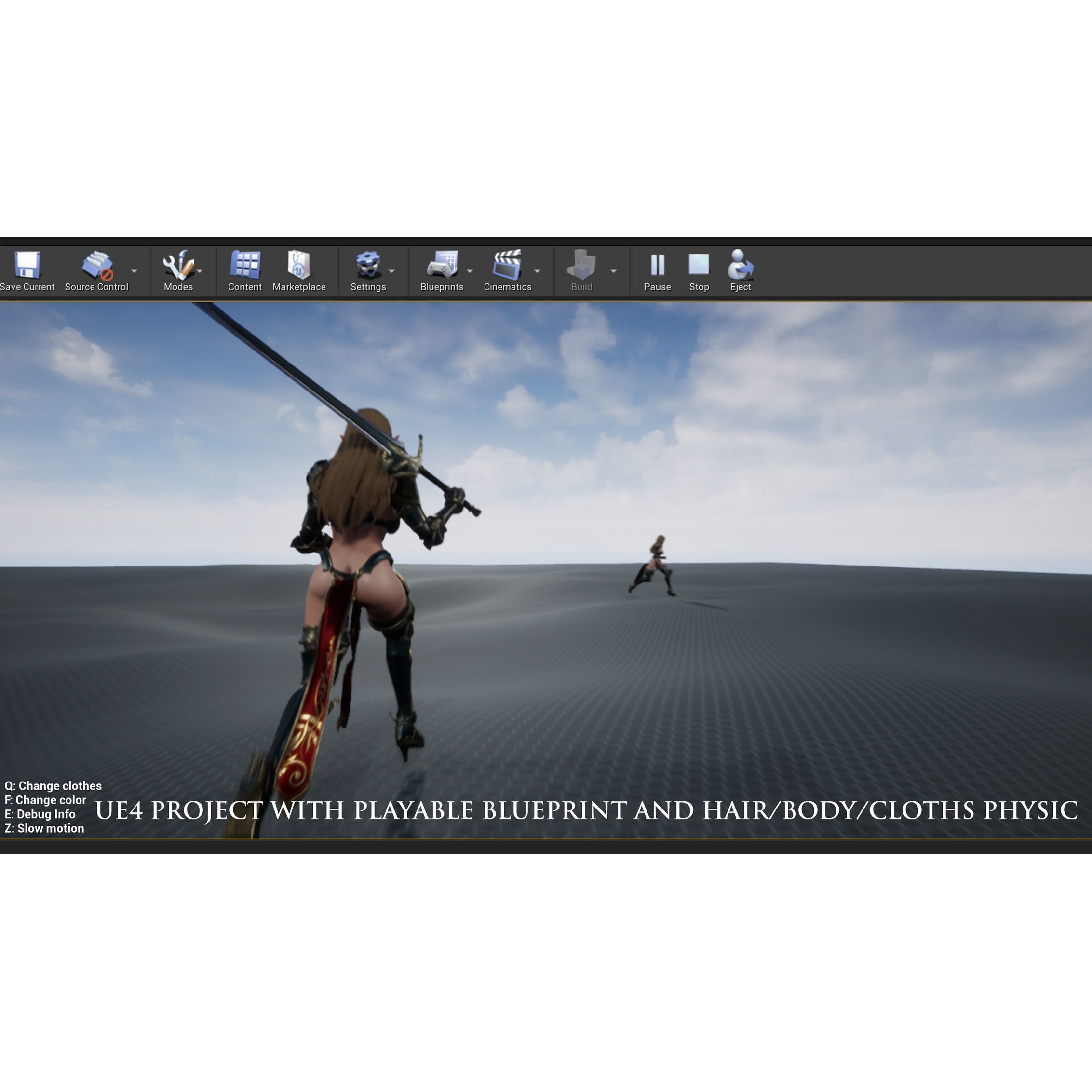 Elf Swordmaster - Low-Poly Game-Ready 3D Model - View 7