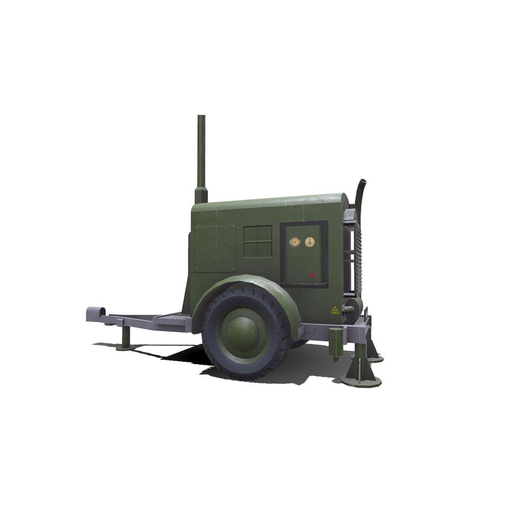 Trailer Light Tower 3D Model – Low Poly PBR Game Asset, FBX & OBJ - View 10