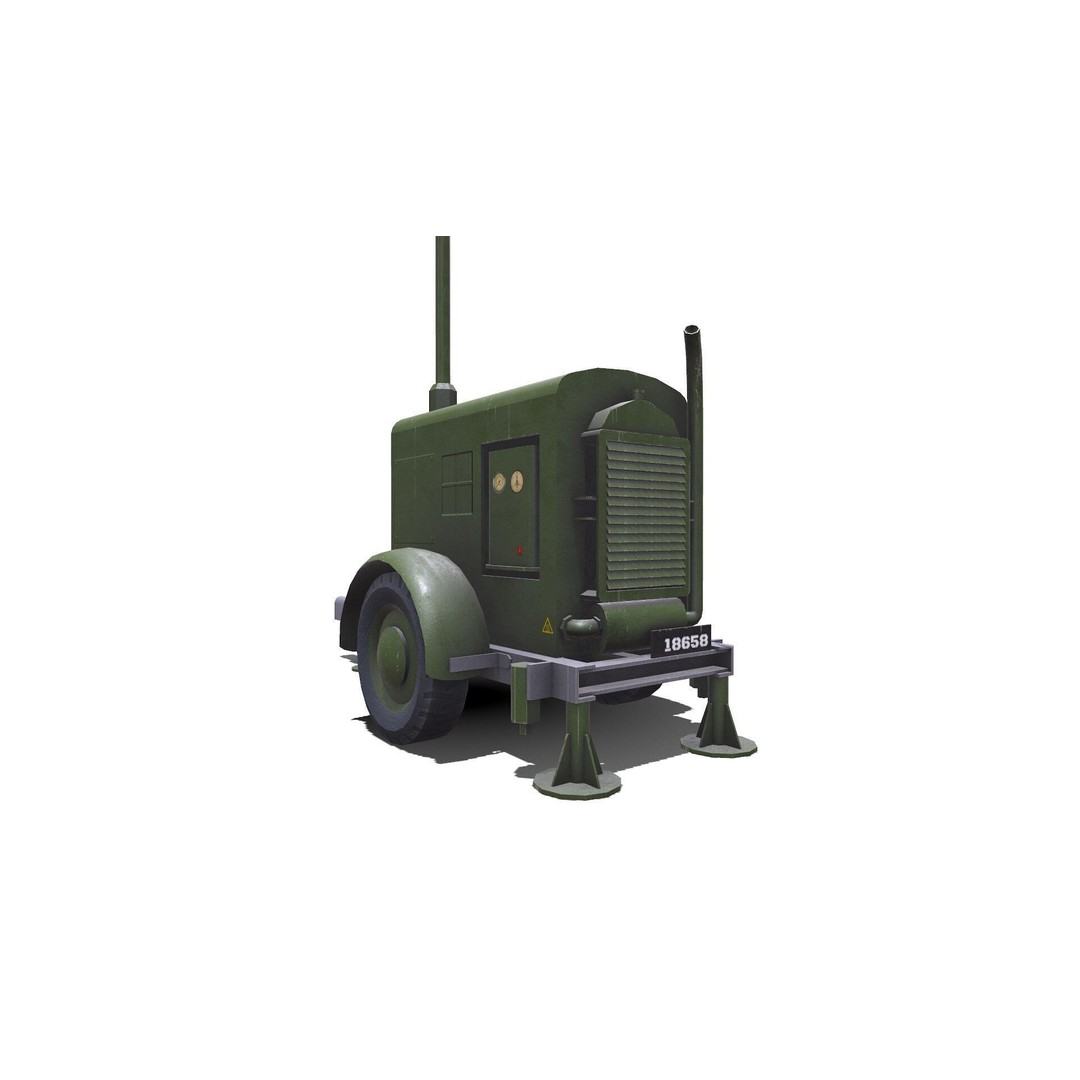 Trailer Light Tower 3D Model – Low Poly PBR Game Asset, FBX & OBJ - View 11