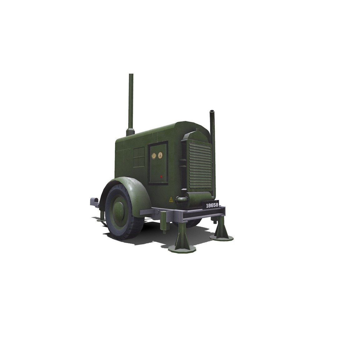 Trailer Light Tower 3D Model – Low Poly PBR Game Asset, FBX & OBJ - View 12