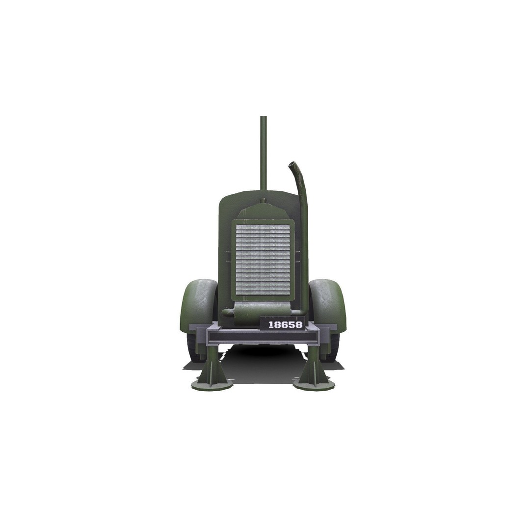 Trailer Light Tower 3D Model – Low Poly PBR Game Asset, FBX & OBJ - View 13