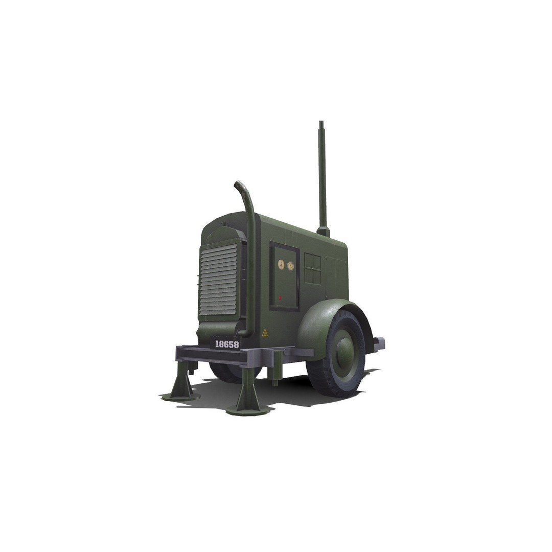 Trailer Light Tower 3D Model – Low Poly PBR Game Asset, FBX & OBJ - View 14
