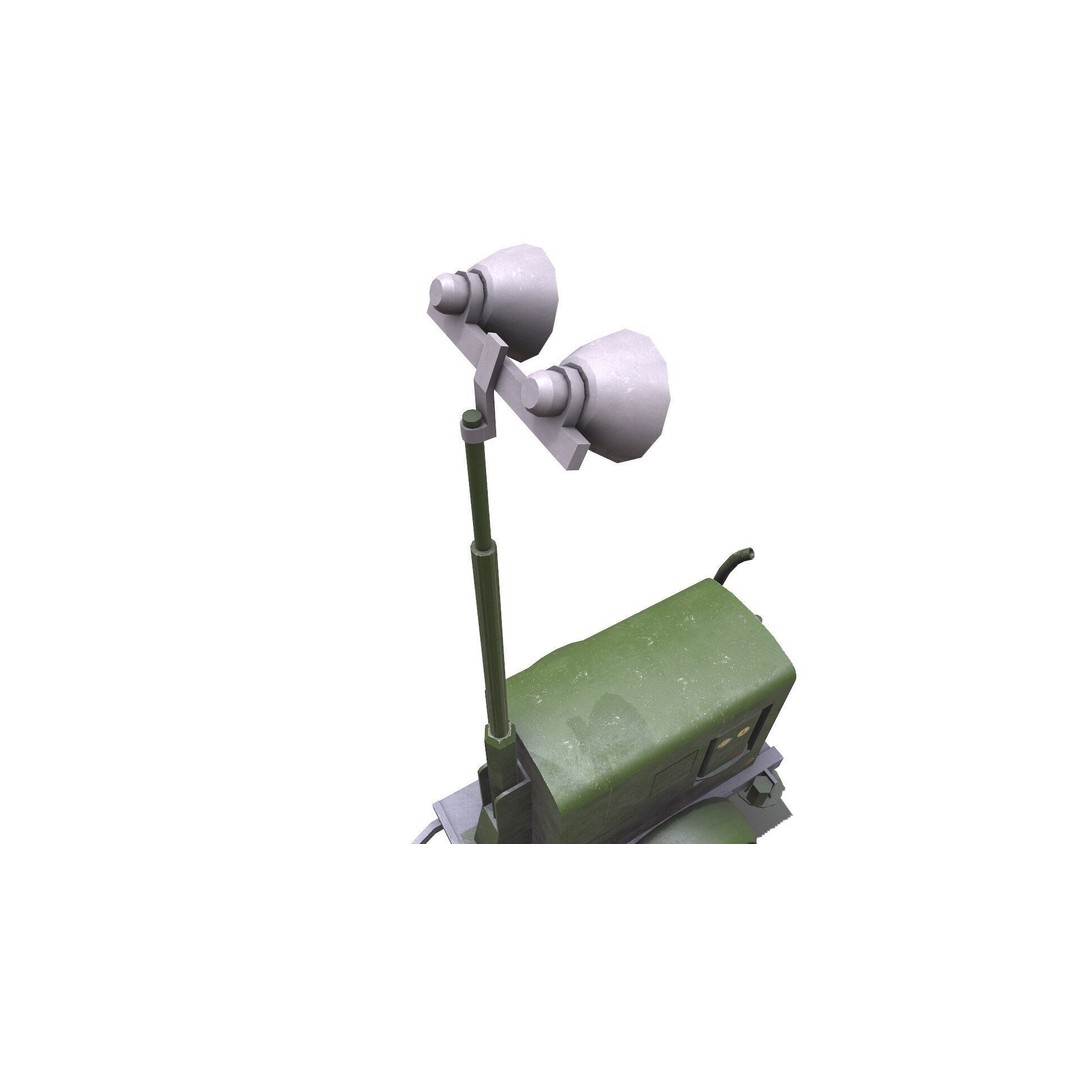 Trailer Light Tower 3D Model – Low Poly PBR Game Asset, FBX & OBJ - View 18