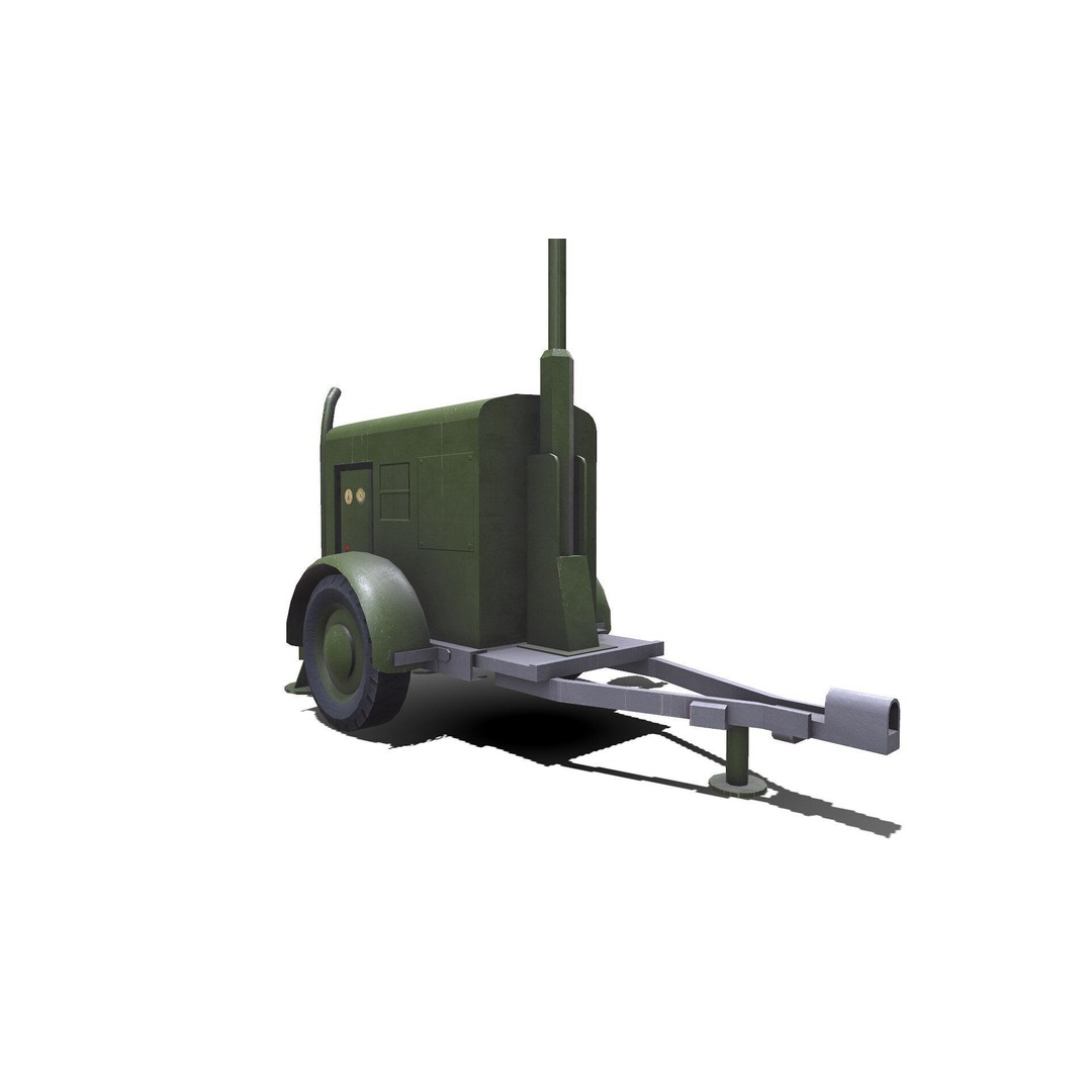 Trailer Light Tower 3D Model – Low Poly PBR Game Asset, FBX & OBJ - View 6