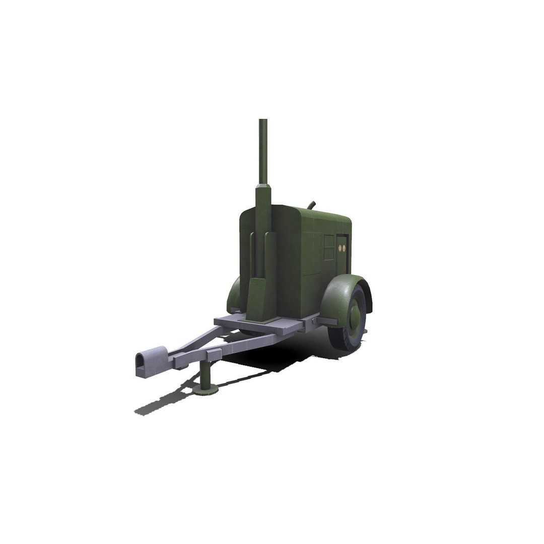 Trailer Light Tower 3D Model – Low Poly PBR Game Asset, FBX & OBJ - View 7