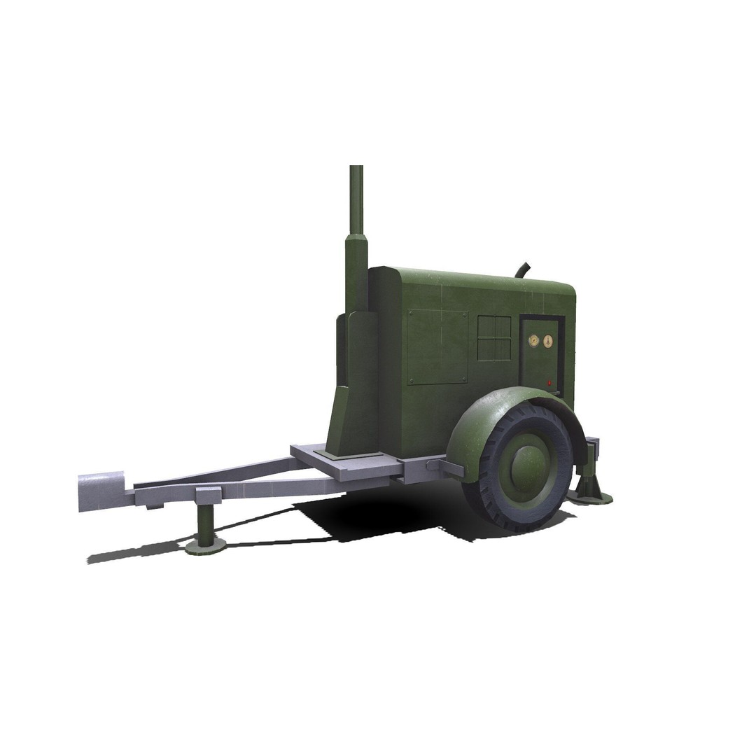 Trailer Light Tower 3D Model – Low Poly PBR Game Asset, FBX & OBJ - View 8