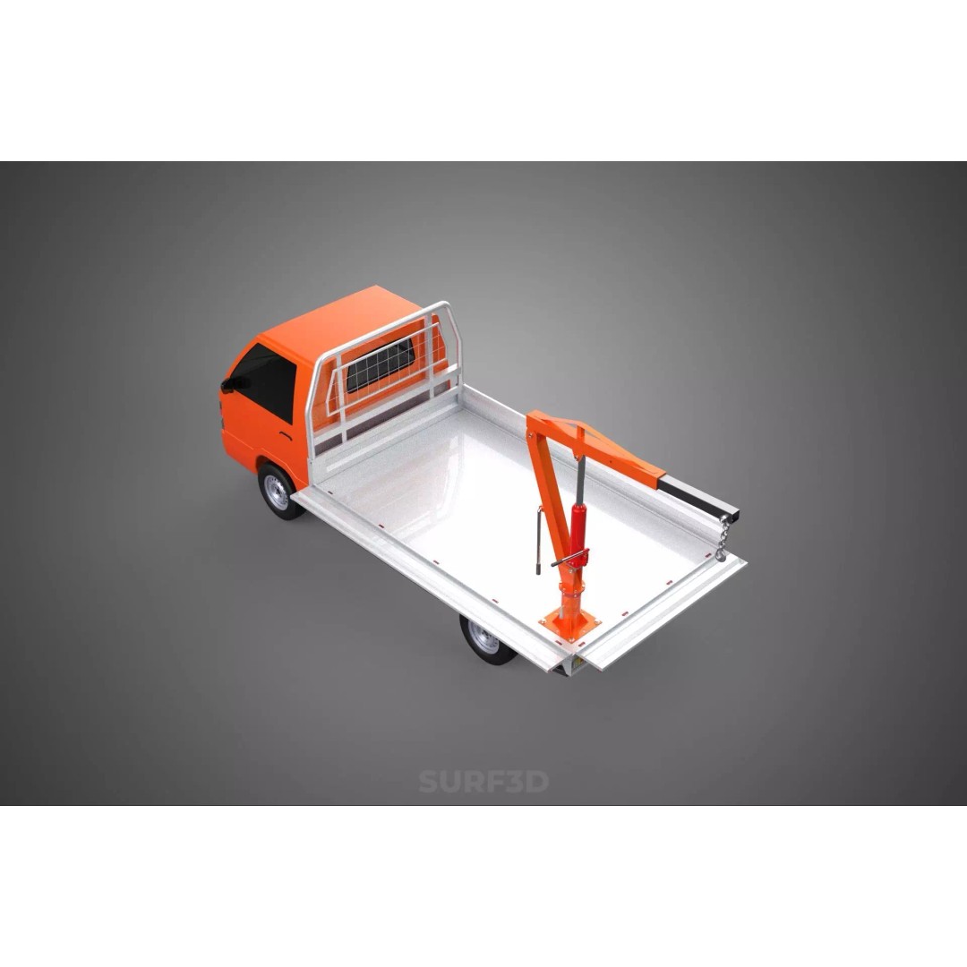 Shipment Foldable Hydraulic Lift Jib Crane 3D Model – Industrial Vehicle, FBX, PBR - View 10