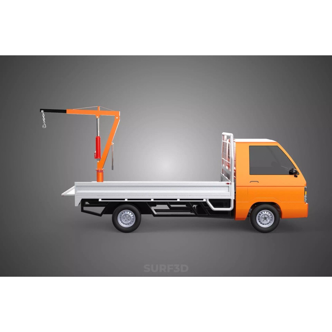 Shipment Foldable Hydraulic Lift Jib Crane 3D Model – Industrial Vehicle, FBX, PBR - View 14
